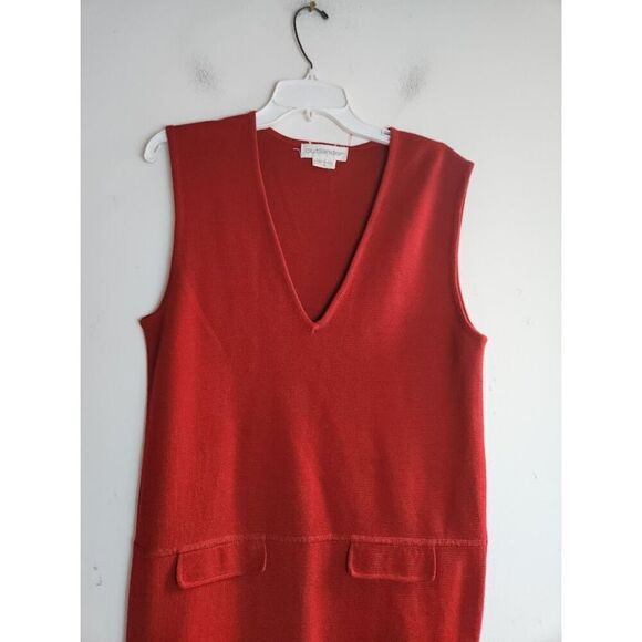 Outlander Women Red Sleeveless A-Line Shift Wool Blend Knit Dress size Medium - Picture 2 of 8